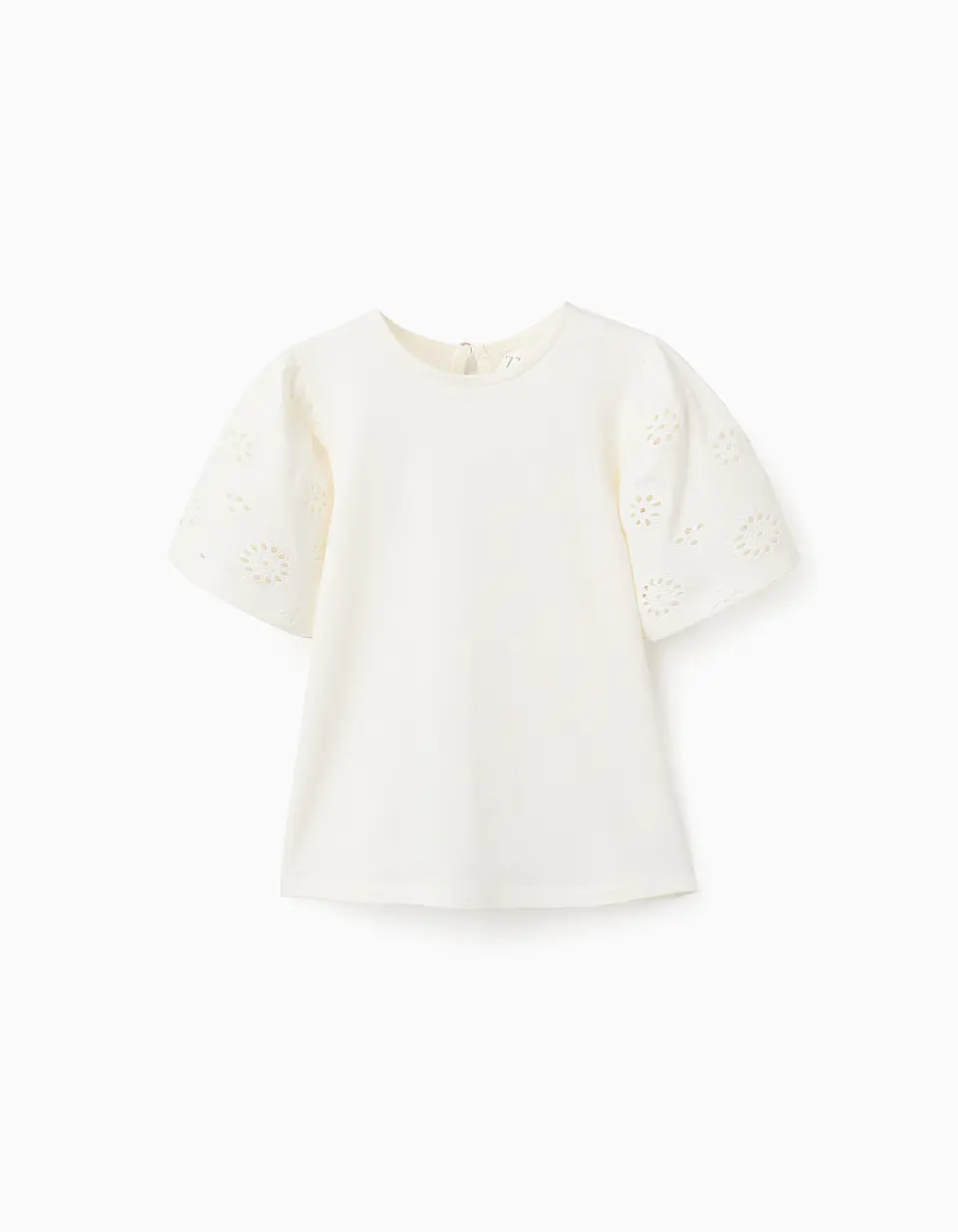 SS TSHIRT EMBROIDERY Bege 1