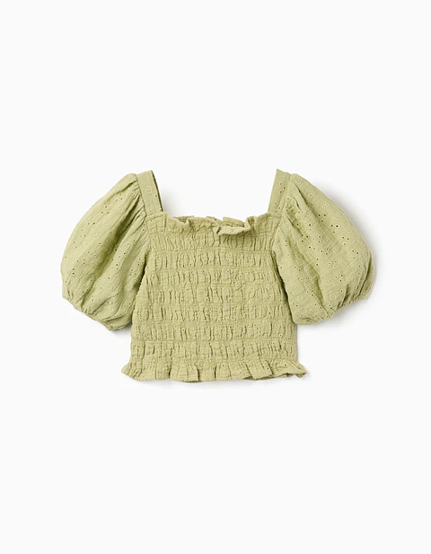 SS TOP EMBROIDERY Verde
