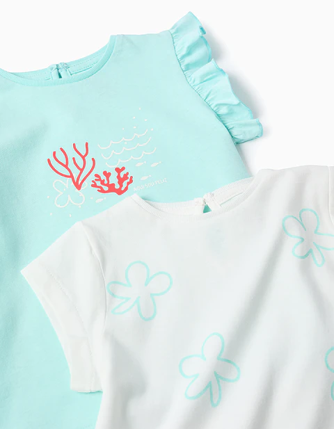 Pack 2 TSHIRT SS JERSEY Azul/Branco