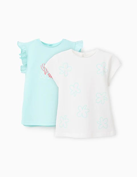 Pack 2 TSHIRT SS JERSEY Azul/Branco