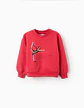 Sweat de Algodão com Estampado para Menina 'Dance', Vermelho - Thumbnail 1