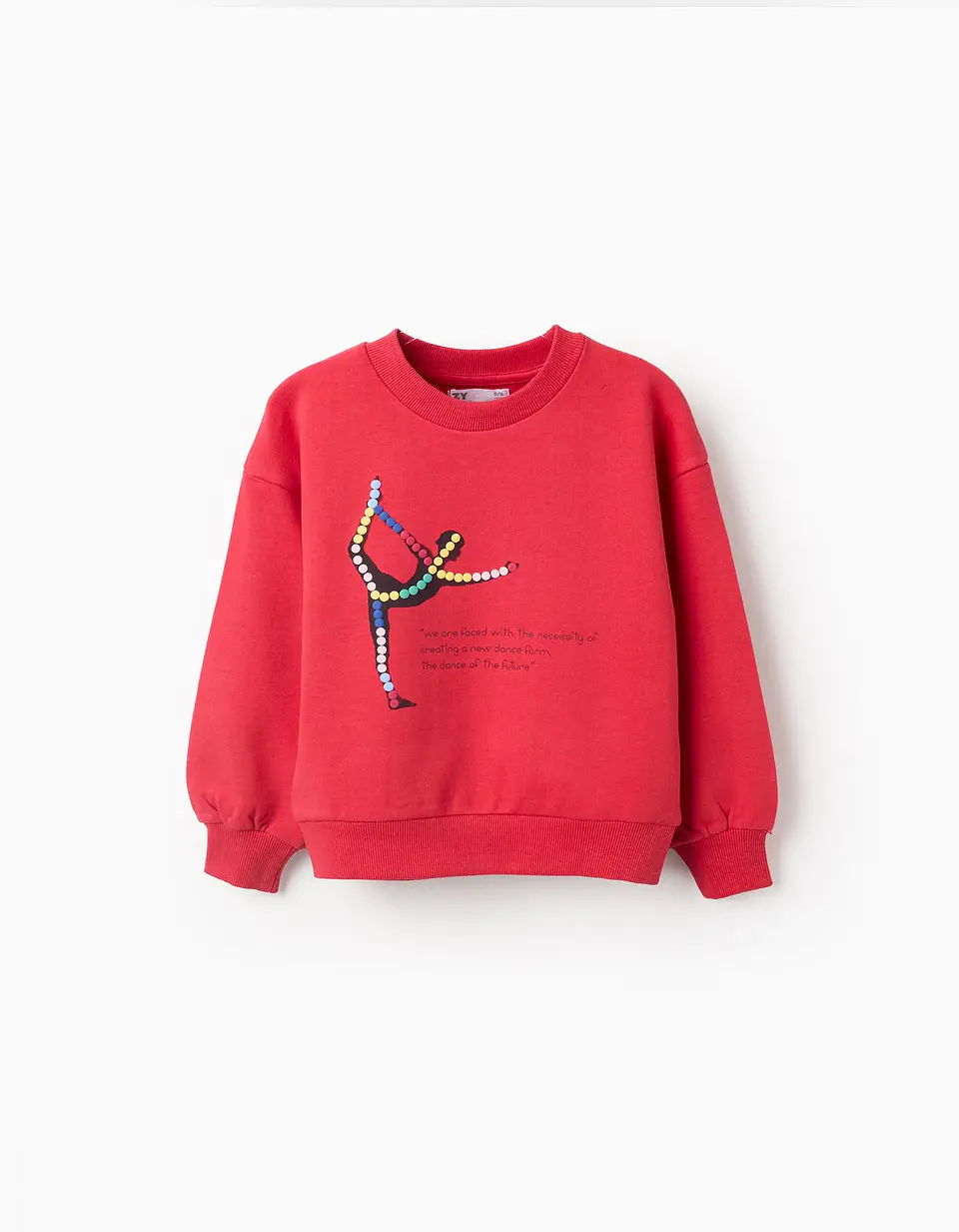 Sweat de Algodão com Estampado para Menina 'Dance', Vermelho 1