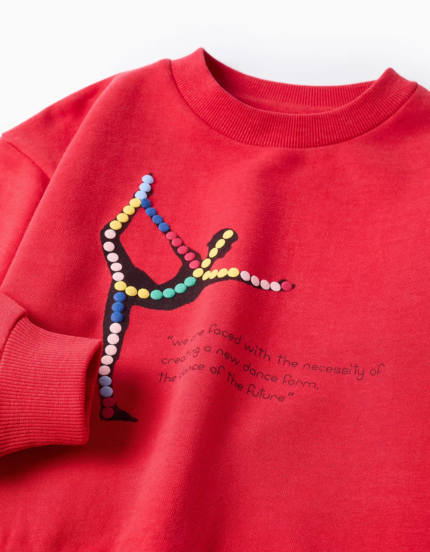 Sweat de Algodão com Estampado para Menina 'Dance', Vermelho 3