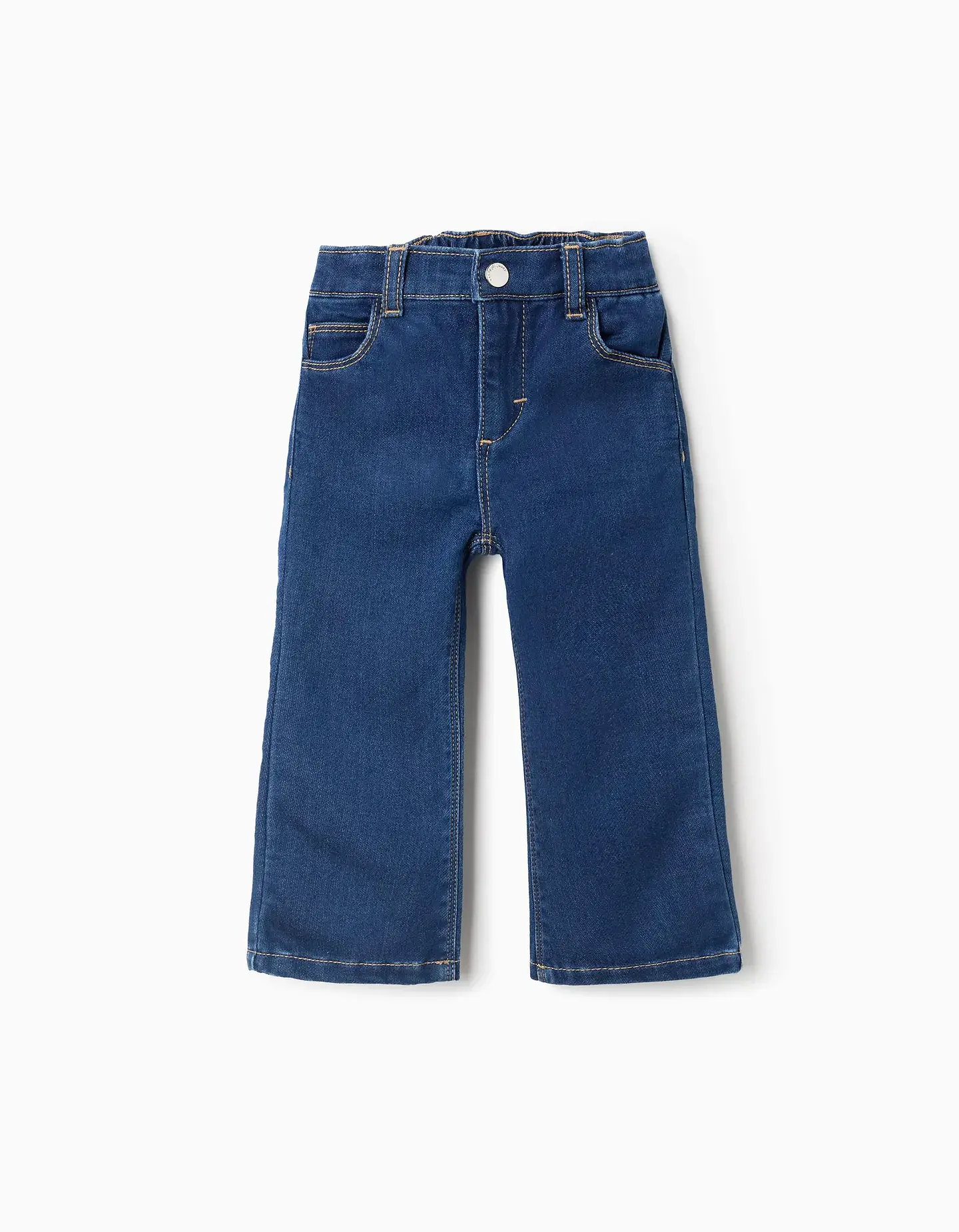 Calças de Ganga Flare em Comfort Denim para Bebé Menina, Azul 1