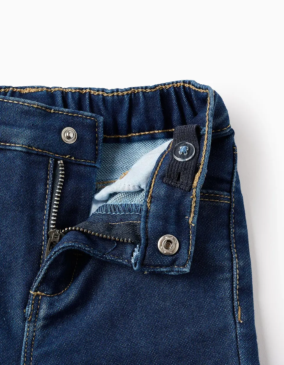 Calças de Ganga Flare em Comfort Denim para Bebé Menina, Azul 3