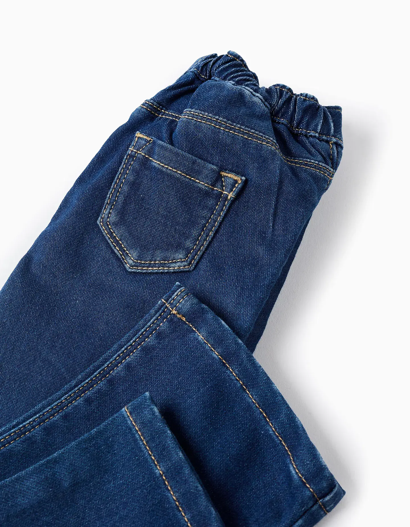 Calças de Ganga Flare em Comfort Denim para Bebé Menina, Azul 4