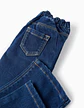 Calças de Ganga Flare em Comfort Denim para Bebé Menina, Azul - Thumbnail 4