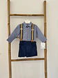 CONJUNTO BEBE PANTALON CORTO CON TIRANTES 