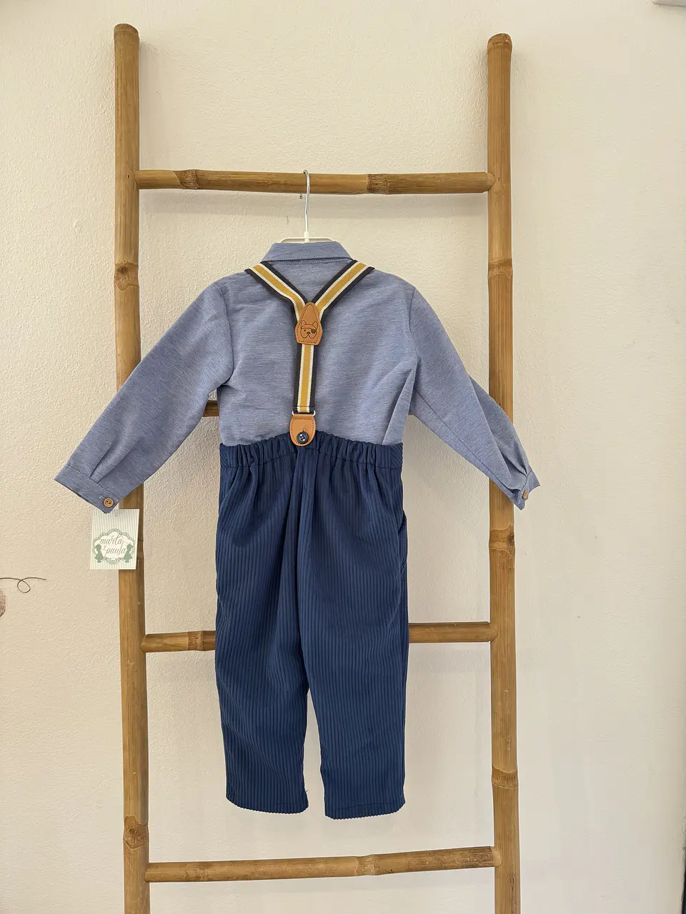 CONJUNTO BEBE PANTALON LARGO CON TIRANTES 