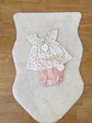 Conjunto branco e rosa com tapa fralda - Thumbnail 1