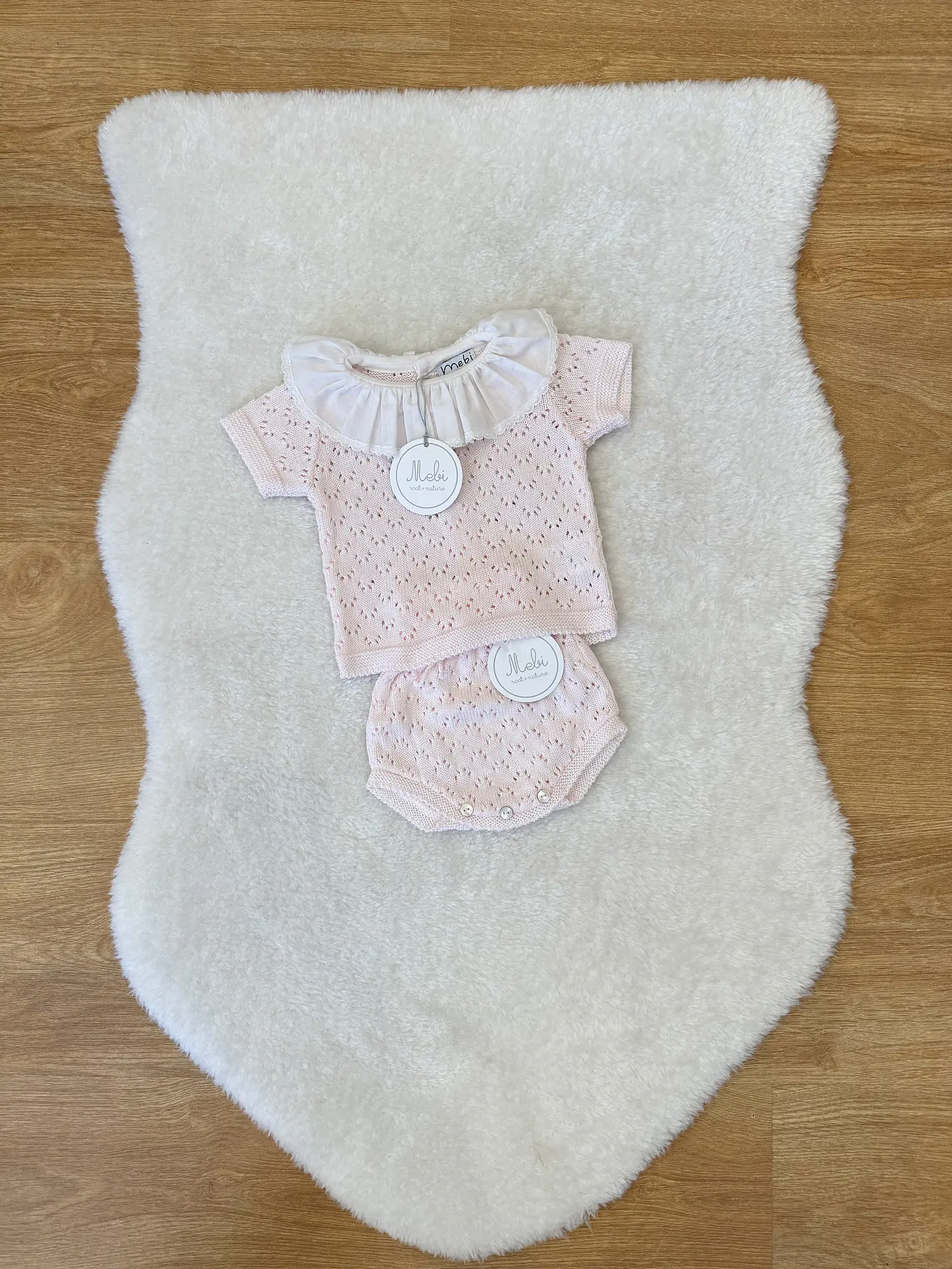 Conjunto rosa com tapa fralda 1