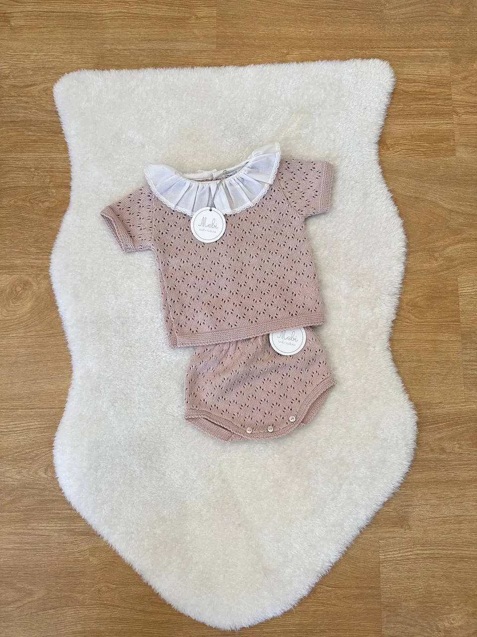 Conjunto rosa com tapa fralda 1