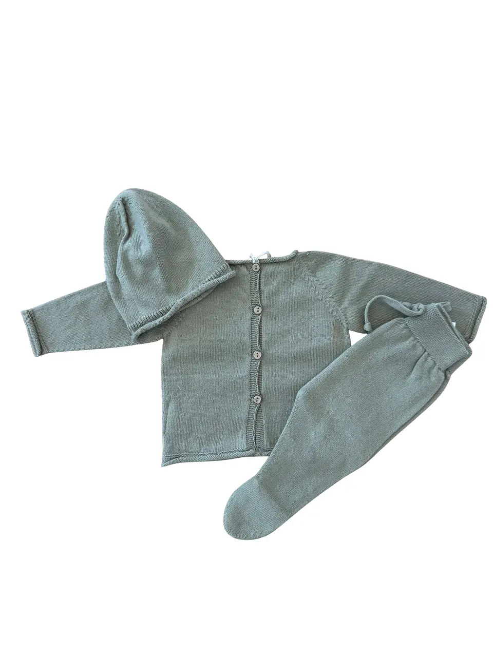 Conjunto com touca verde 2