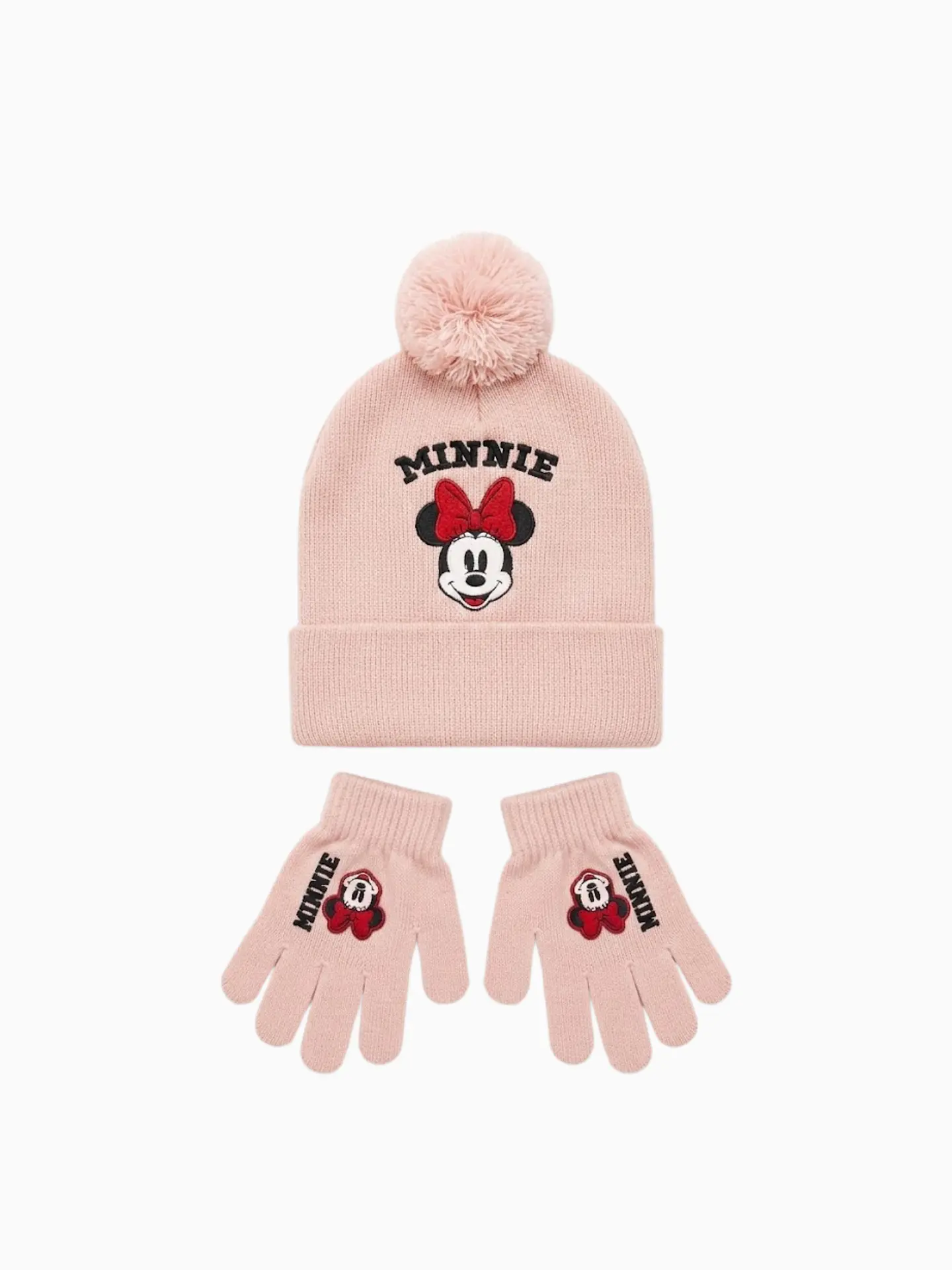 Conjunto Disney (Minnie Mouse) Gorro e Luvas - Rosa 1