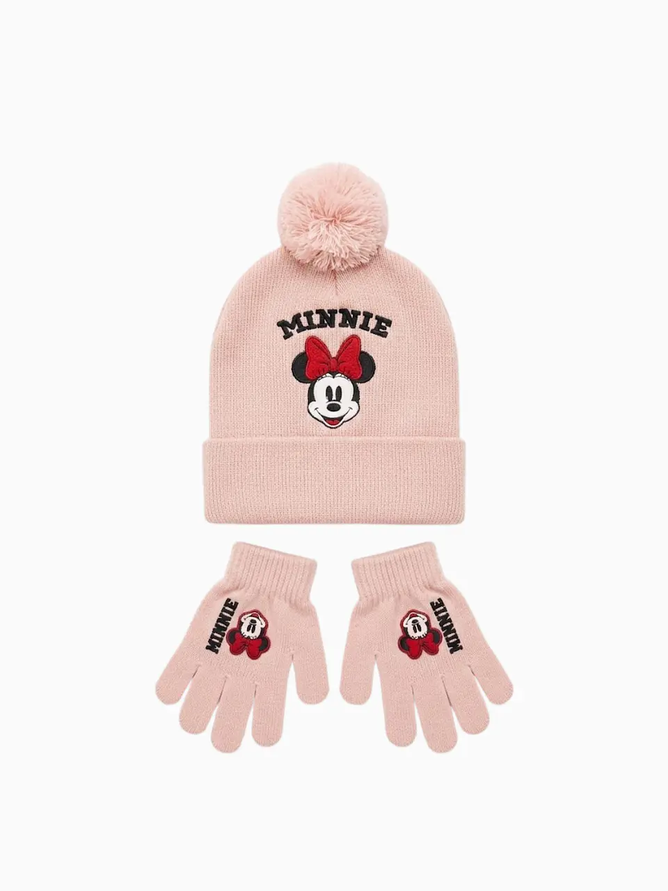 Conjunto Disney (Minnie Mouse) Gorro e Luvas - Rosa 1