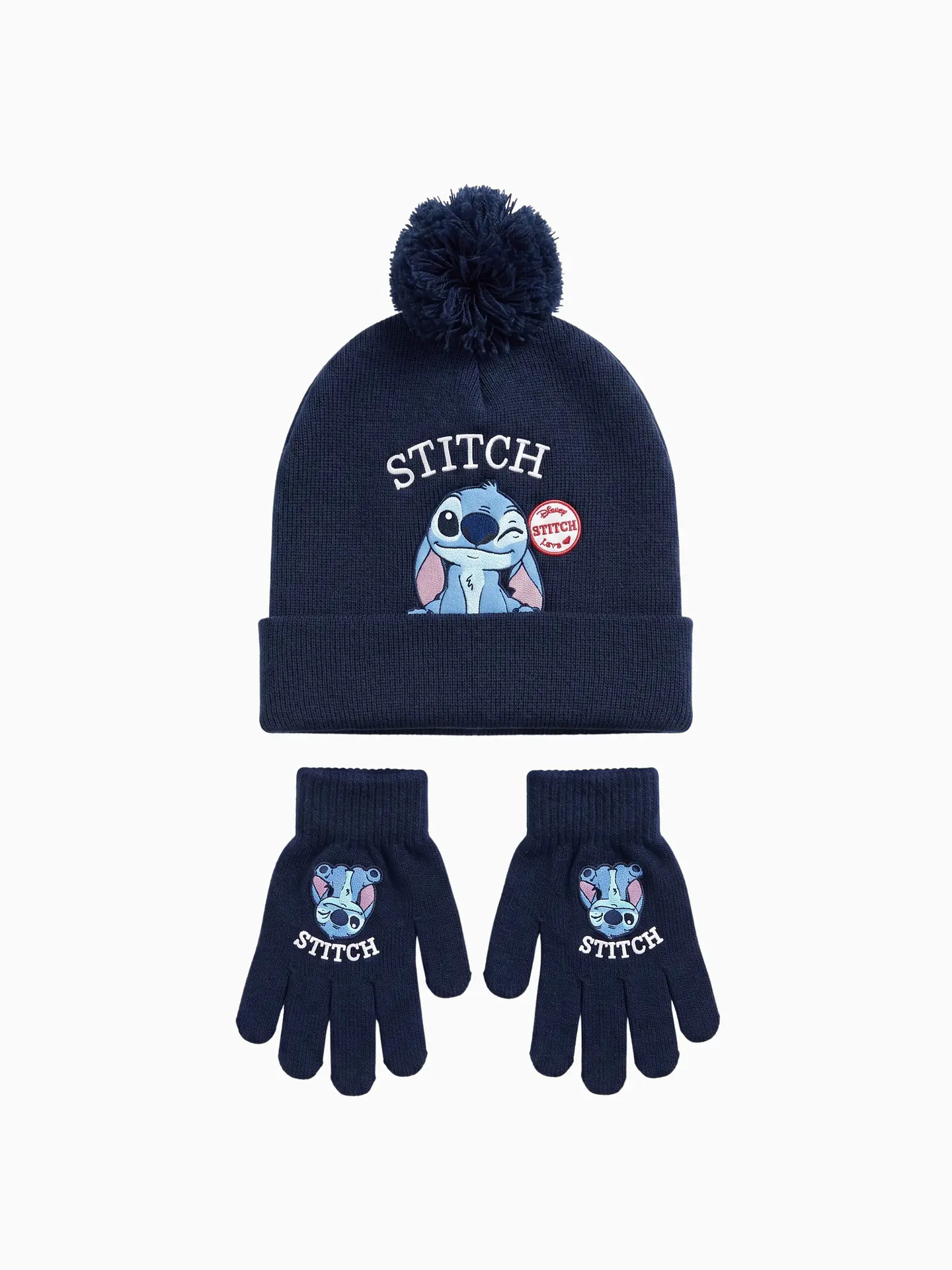 Conjunto Disney (Stitch) Gorro e Luvas - Azul Escuro 1