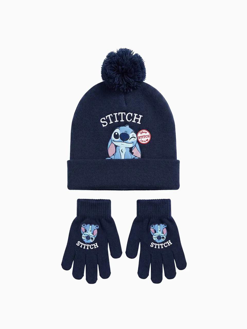 Conjunto Disney (Stitch) Gorro e Luvas - Azul Escuro 1