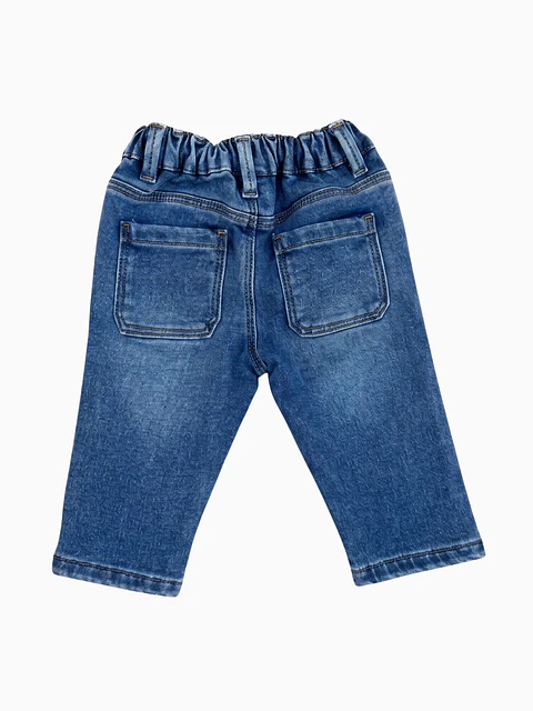 Calças de Malha Denim – Azul