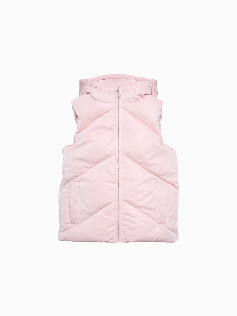 Colete com Capuz Rosa
