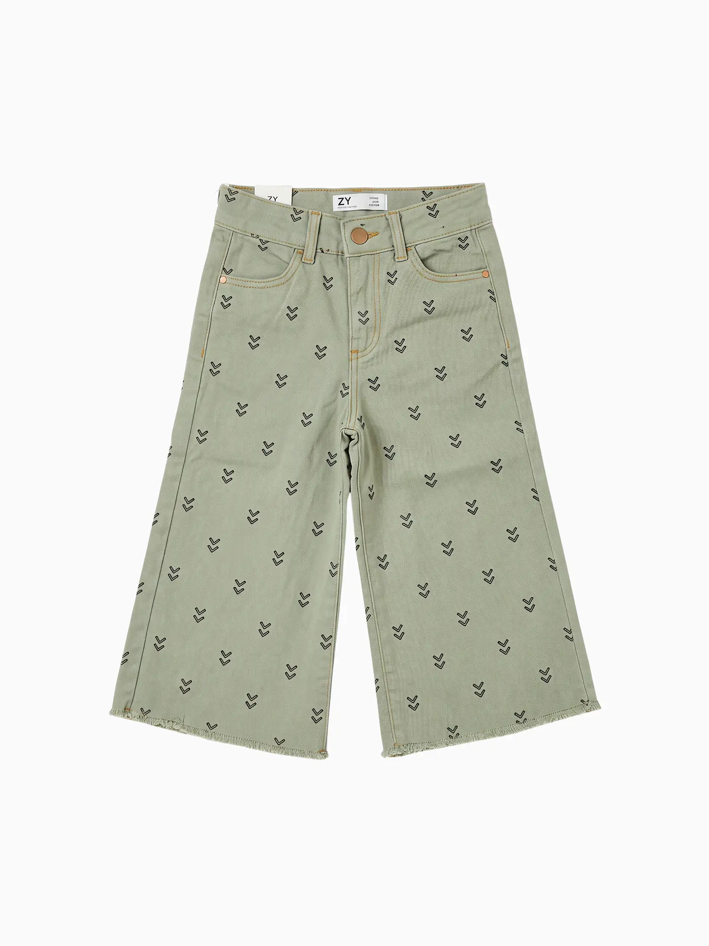 PANTS TWILL AOP Verde Escuro 1