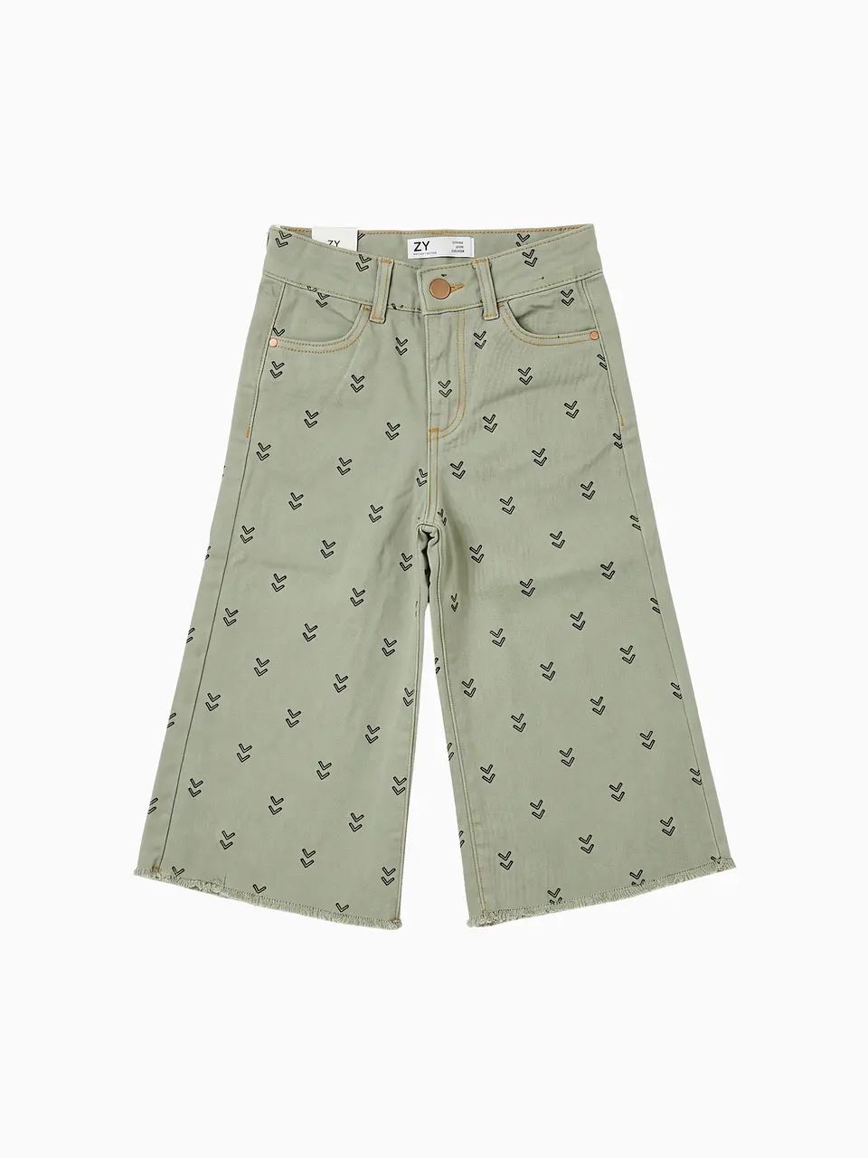 PANTS TWILL AOP Verde Escuro 1