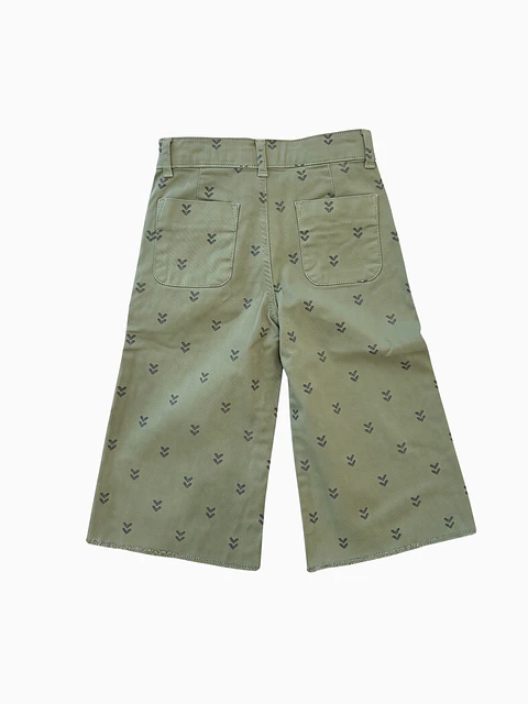 PANTS TWILL AOP Verde Escuro