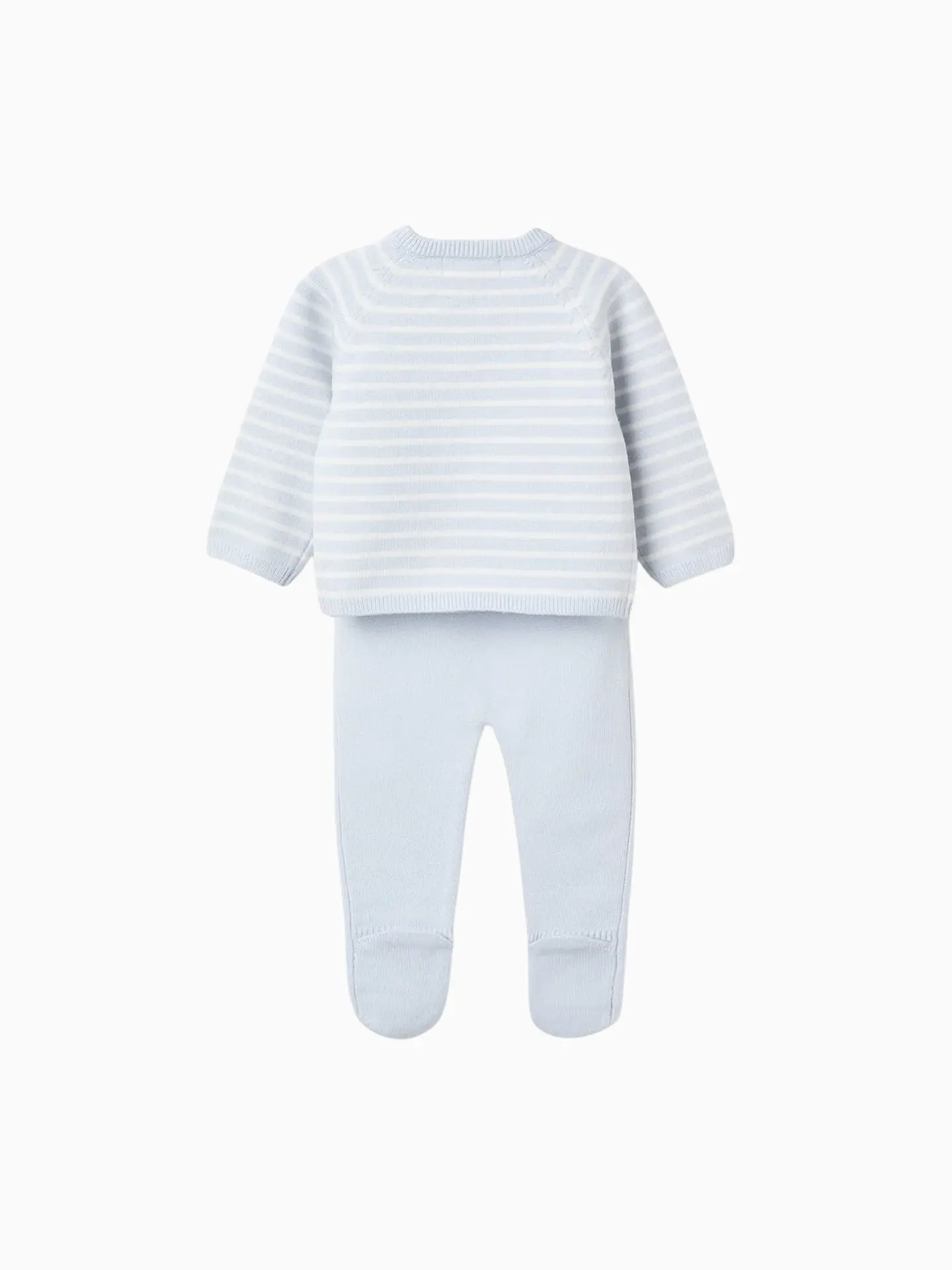 Conjunto de Malha com Riscas para Recém-Nascido, Azul 2