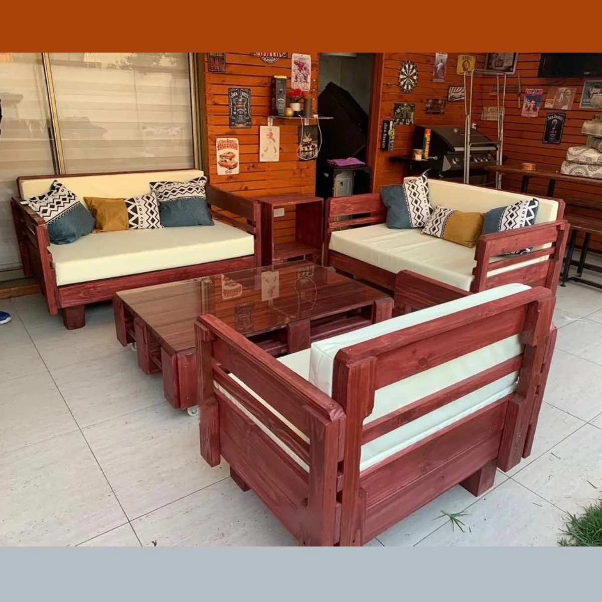 Set de Living de Terraza Bagni 4 Piezas