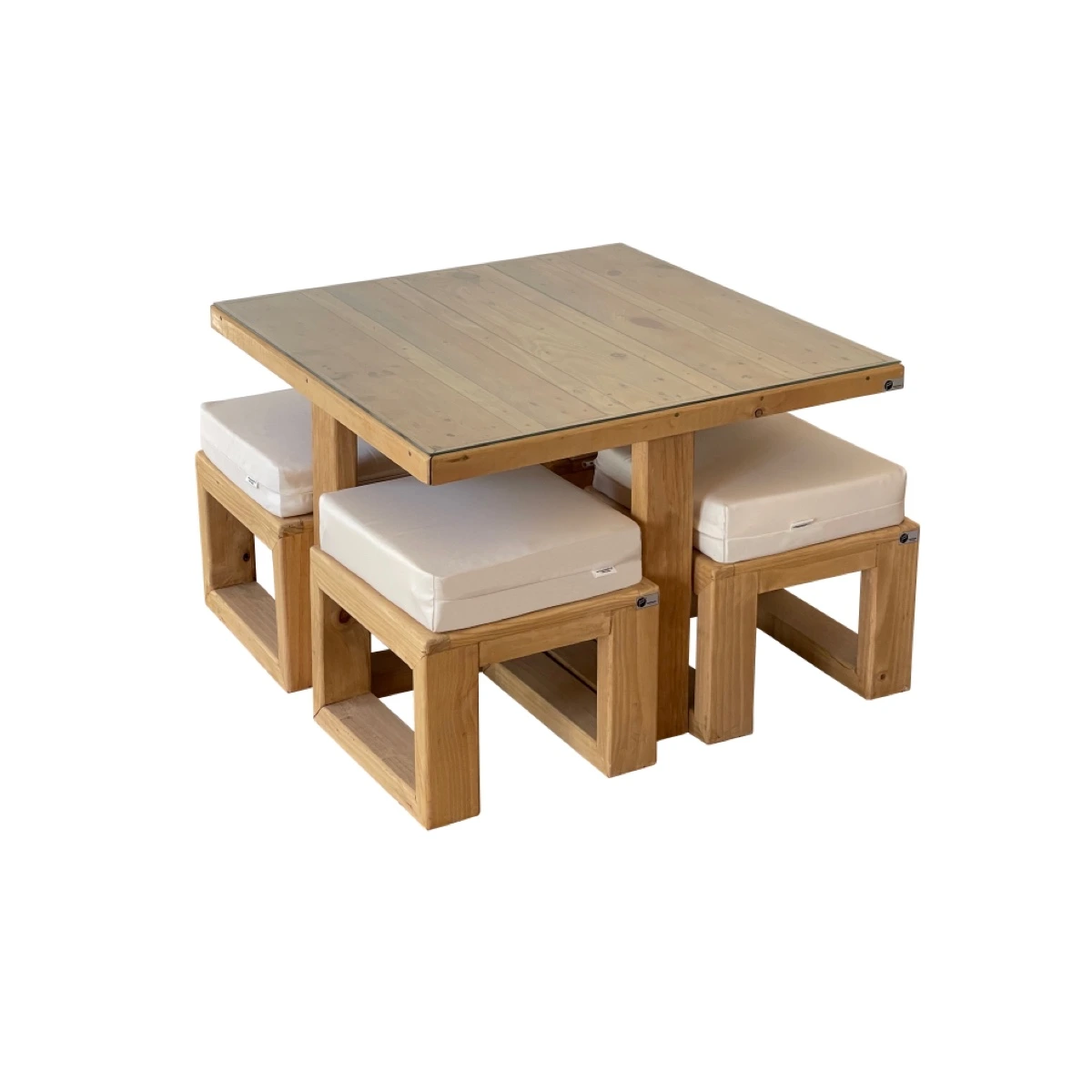Mesa Taburete 4 Taburetes Zen Living de Terraza