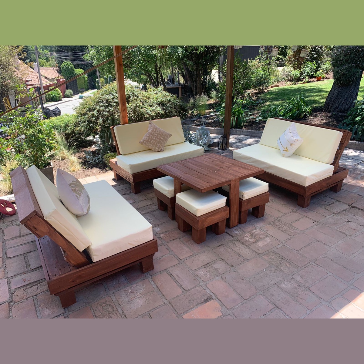 Set de Living de Terraza Parnu 8 Piezas