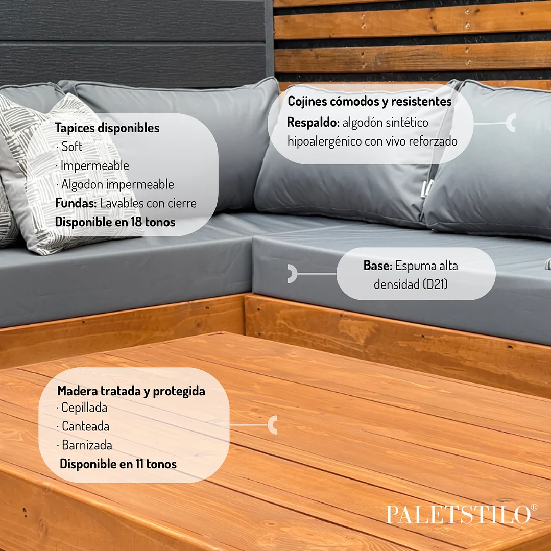 Sofá Lounge con Apoyabrazos Zen Terraza 4