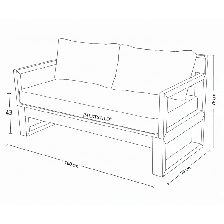 Sofá Lounge con Apoyabrazos Zen Terraza 3