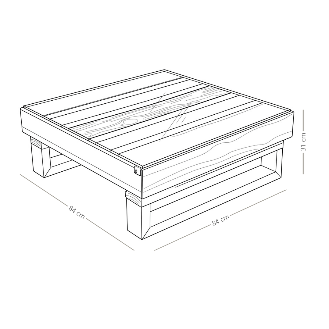 Mesa De Centro 84 x 84 Zen 4