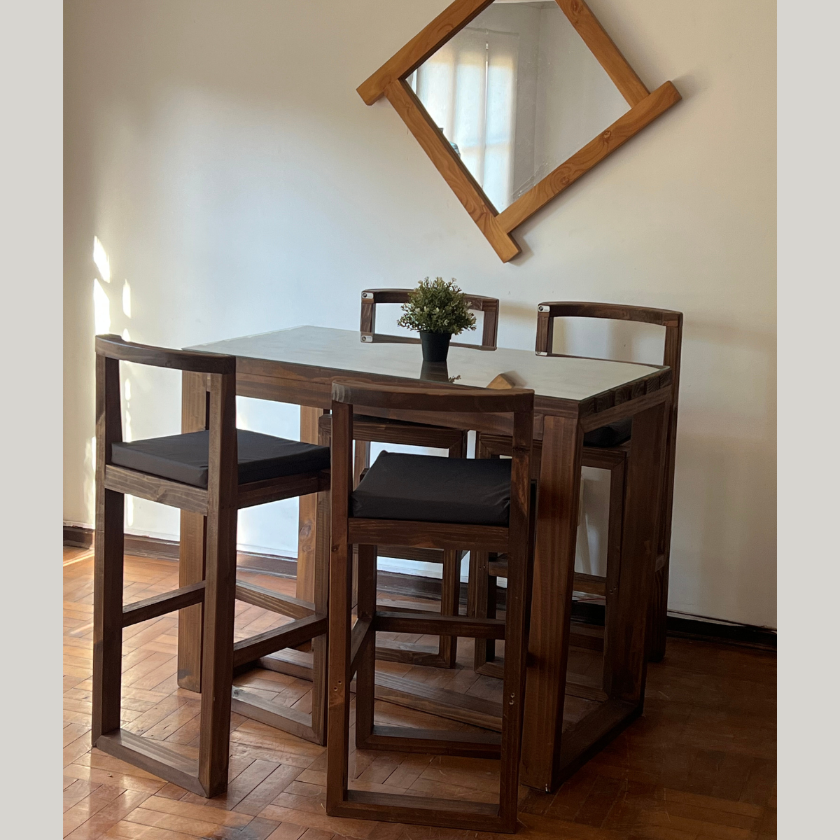 Set Bar Mesa 120x60x100 + 4 sillas