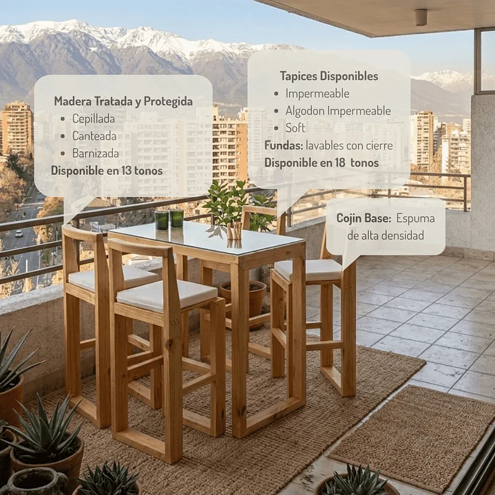 Juego Comedor Bar Grand Terraza 5