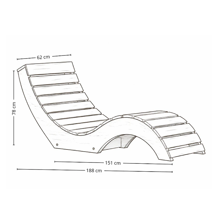 Reposera de Madera para Terraza 3