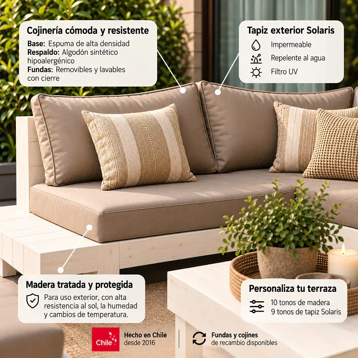 Set de Living de Terraza Apulia 3 Piezas 4