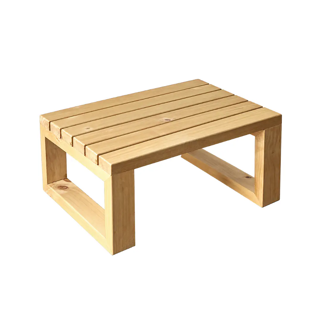 Mesa de Centro Blok 80x57 de Madera para Terraza y Living | Paletstilo® 2