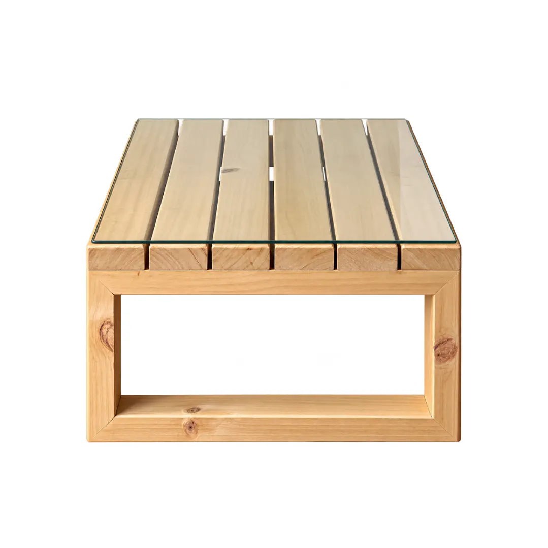 Mesa de Centro Blok 80x57 de Madera para Terraza y Living | Paletstilo® 3