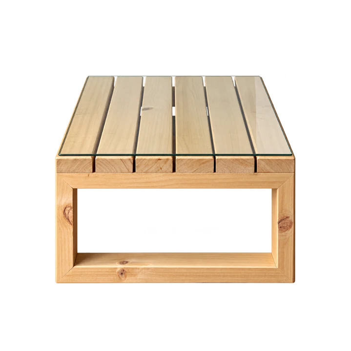 Mesa de Centro Blok 80x57 de Madera para Terraza y Living | Paletstilo® 3