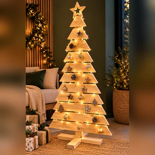 Árbol de Navidad de Madera 176 cm | Paletstilo®