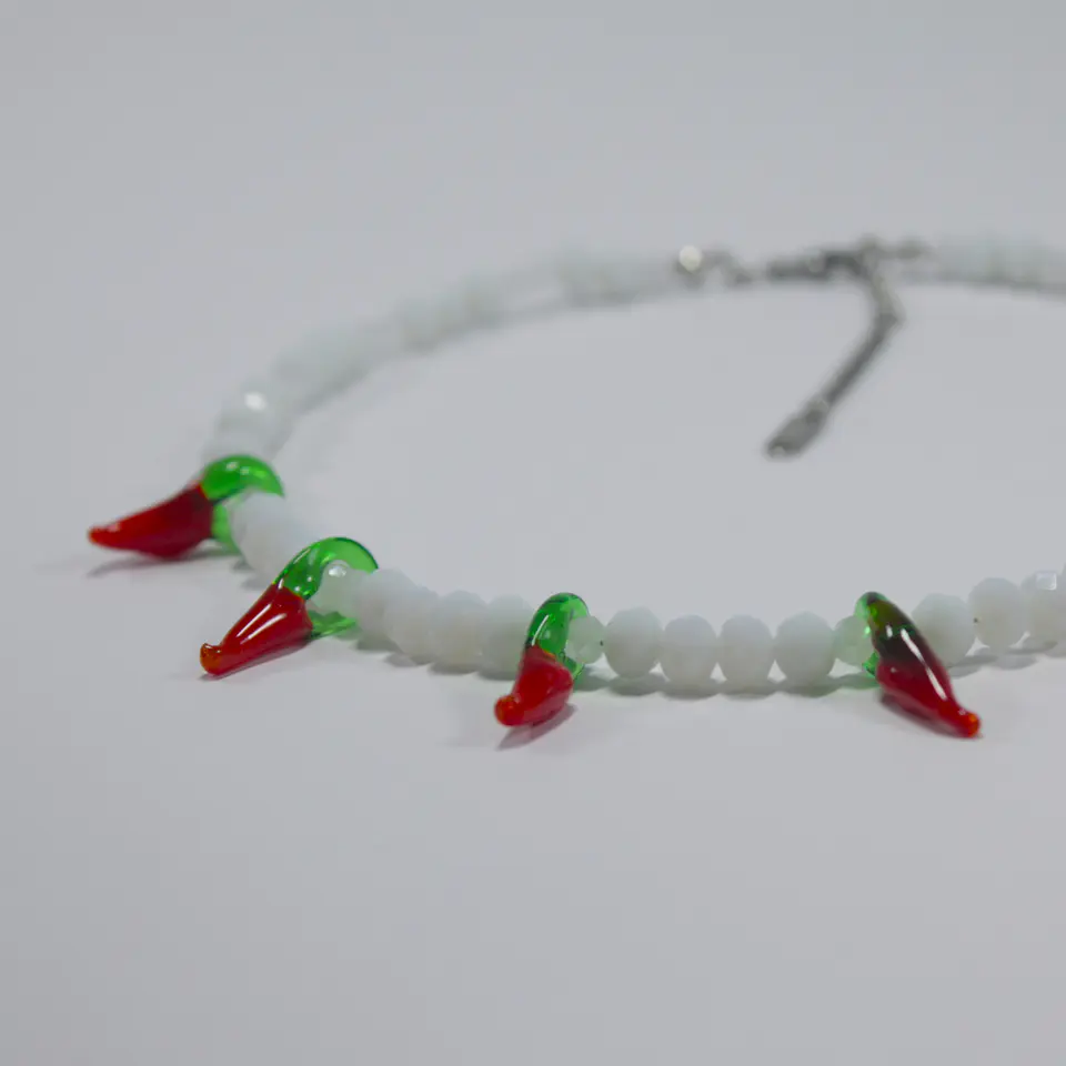 Collar Blanco Ají  1