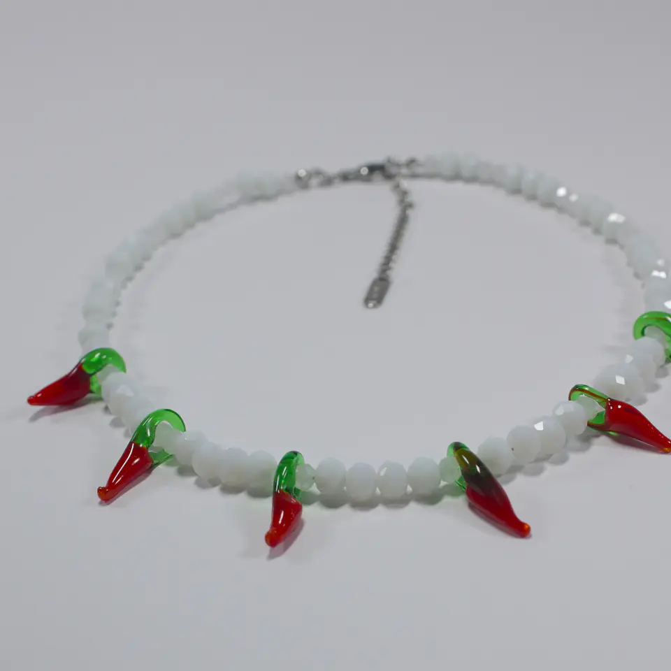 Collar Blanco Ají  4