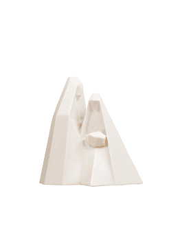 PRESÉPIO GEOMÉTRICO BRANCO  EM CERA AROMÁTICA MANULENA