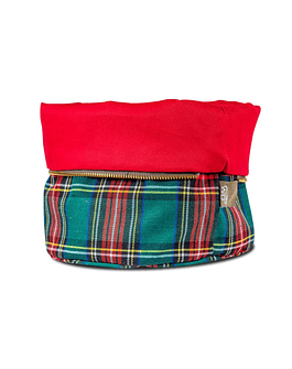 Saco de pão de algodão aquecível. Decoração verde.