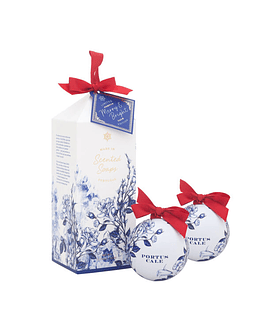 Conjunto de Sabonetes Enfeite de Natal Gold & Blue 2x110g