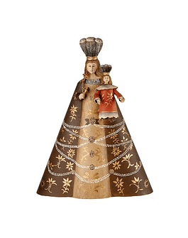 Virgem Maria com manto marrom