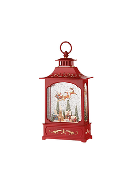 Lanterna com Neve com LEDs, música, movimento contínuo e temporizador