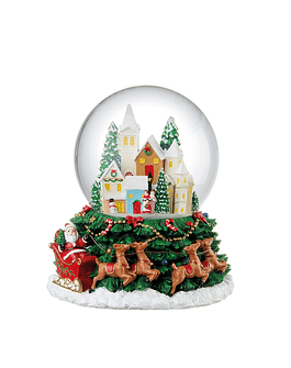 Globo de neve com caixa de música.