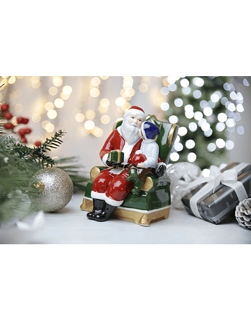 Villeroy & Boch Christmas Toys Papai Noel na cadeira com música